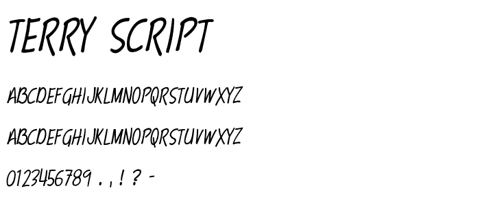 Terry Script font